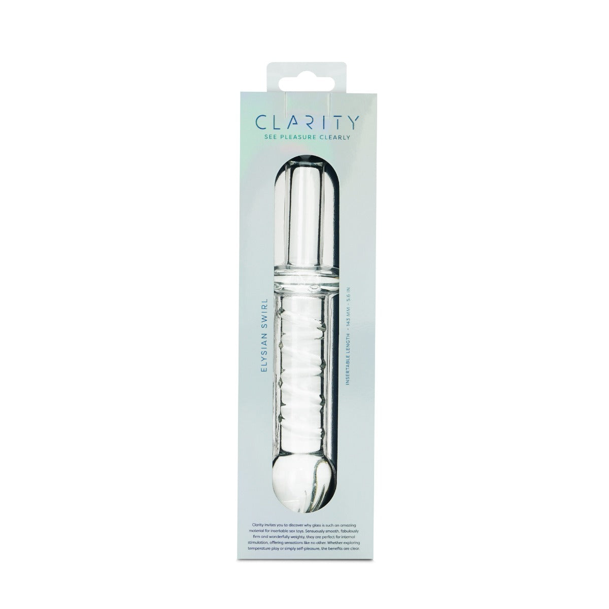 Clarity - Glass Dildo - Elysian Swirl