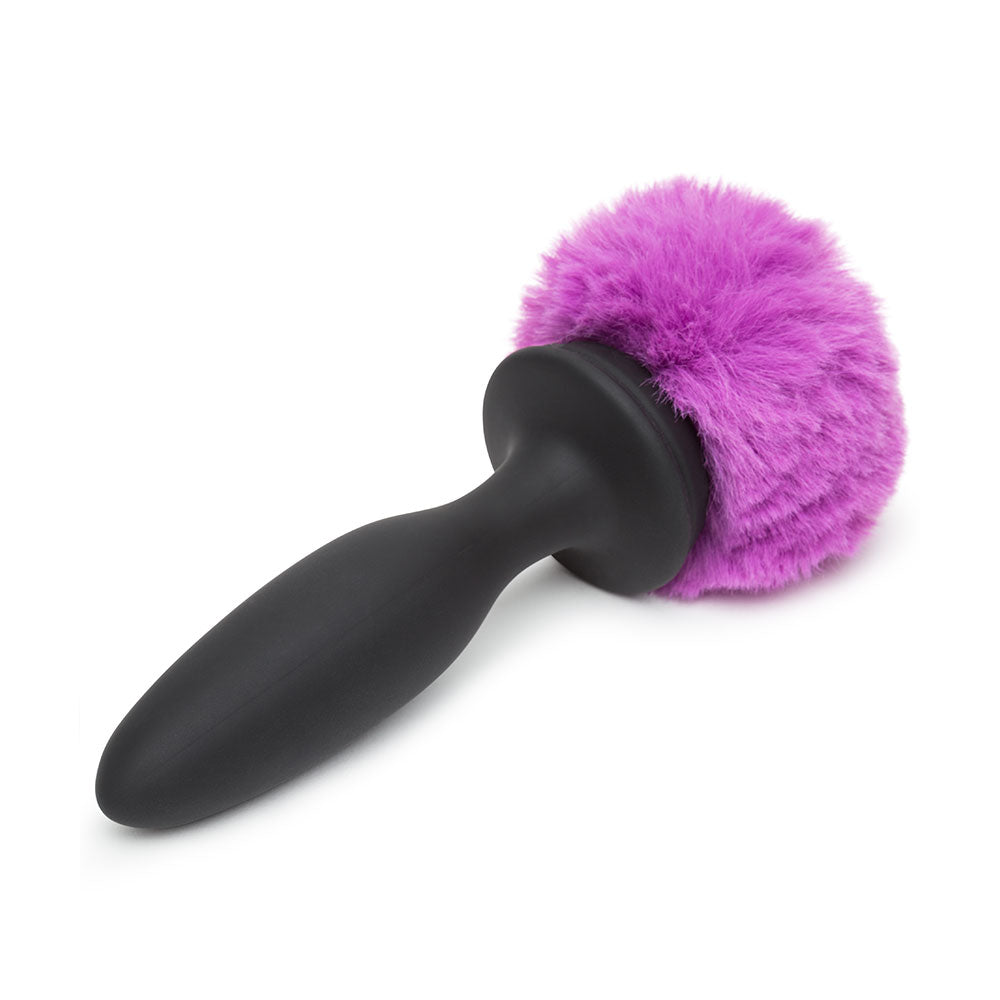 Happy Rabbit Rechargeable Vibrating Butt Plug Medium - Black/Purple