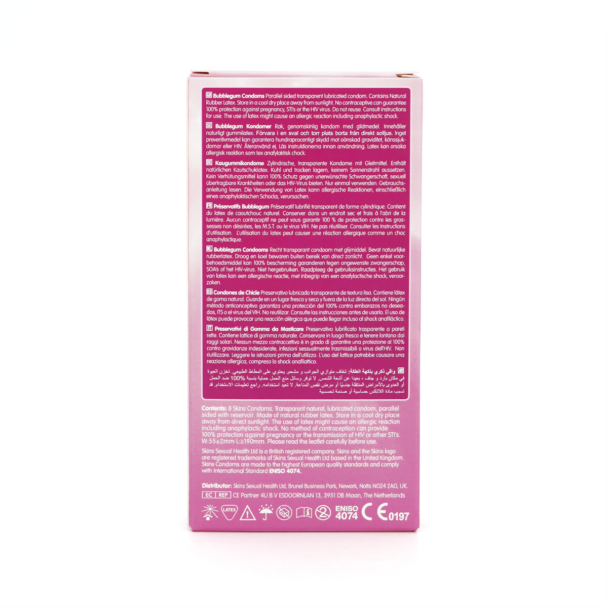 Skins Condoms Bubblegum 8 Pack