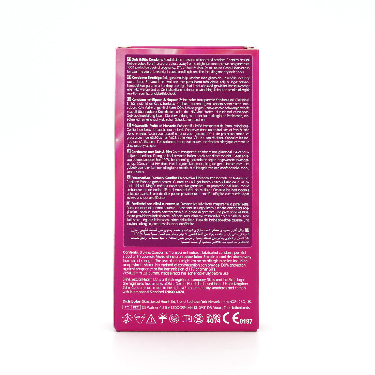 Skins Condoms Dots & Ribs 8 Pack