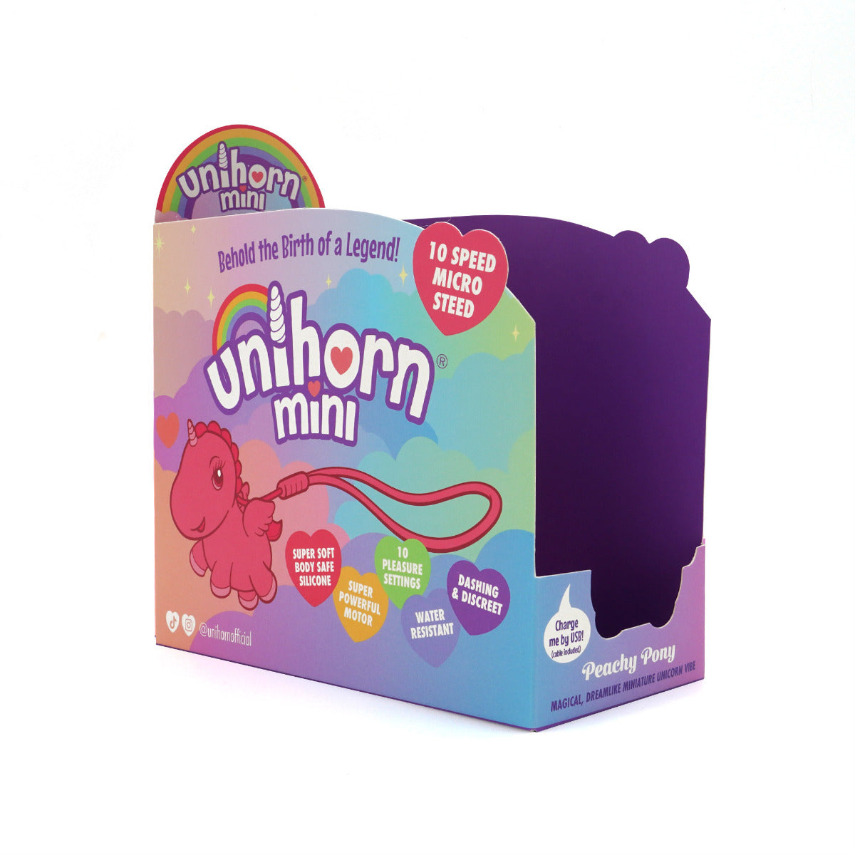 Unihorn Mini POS – Unihorn Peachy Pony – Till Side Display (Flat Packed – Holds 6pcs)