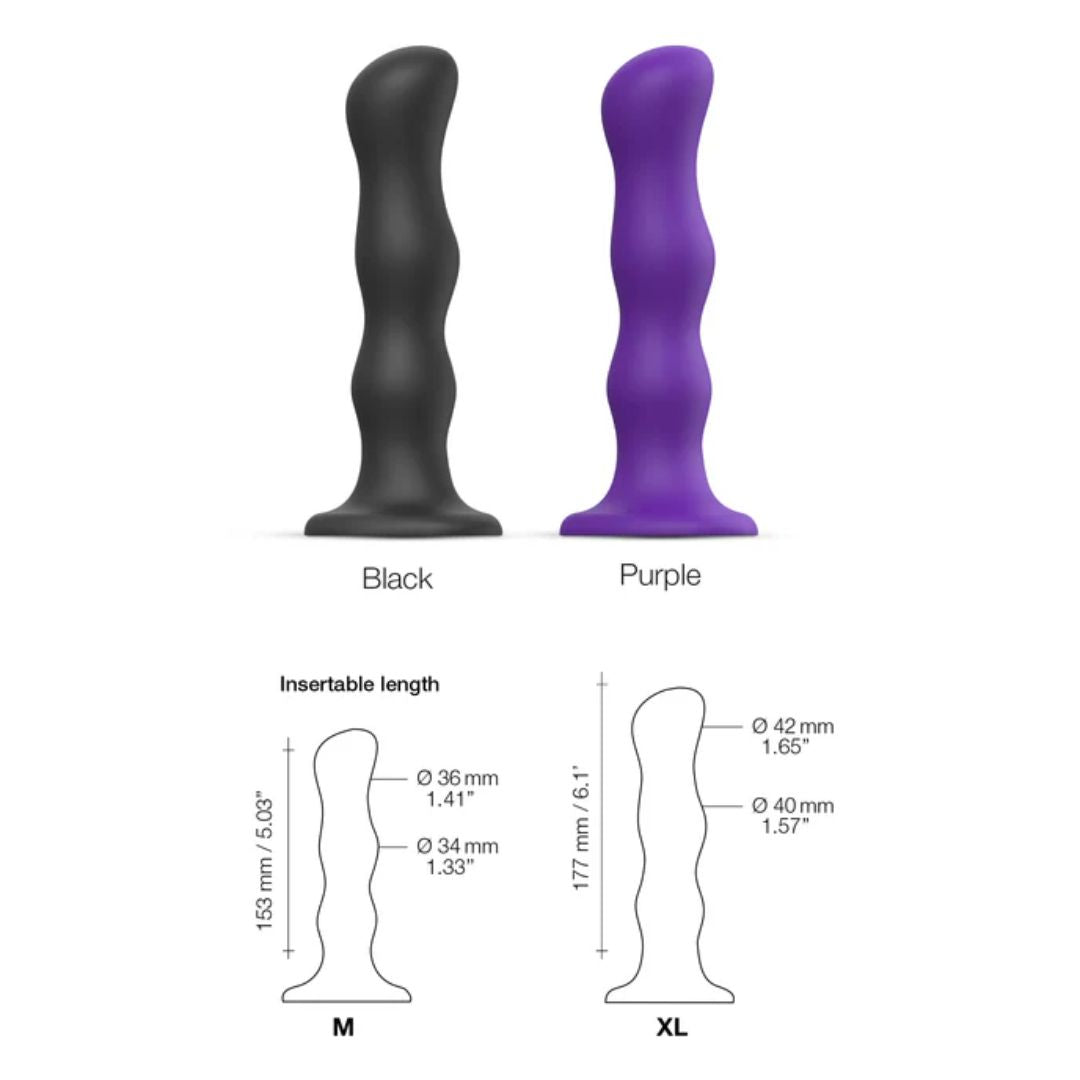 Strap On Me - Dildo Geisha Balls - Medium - Purple