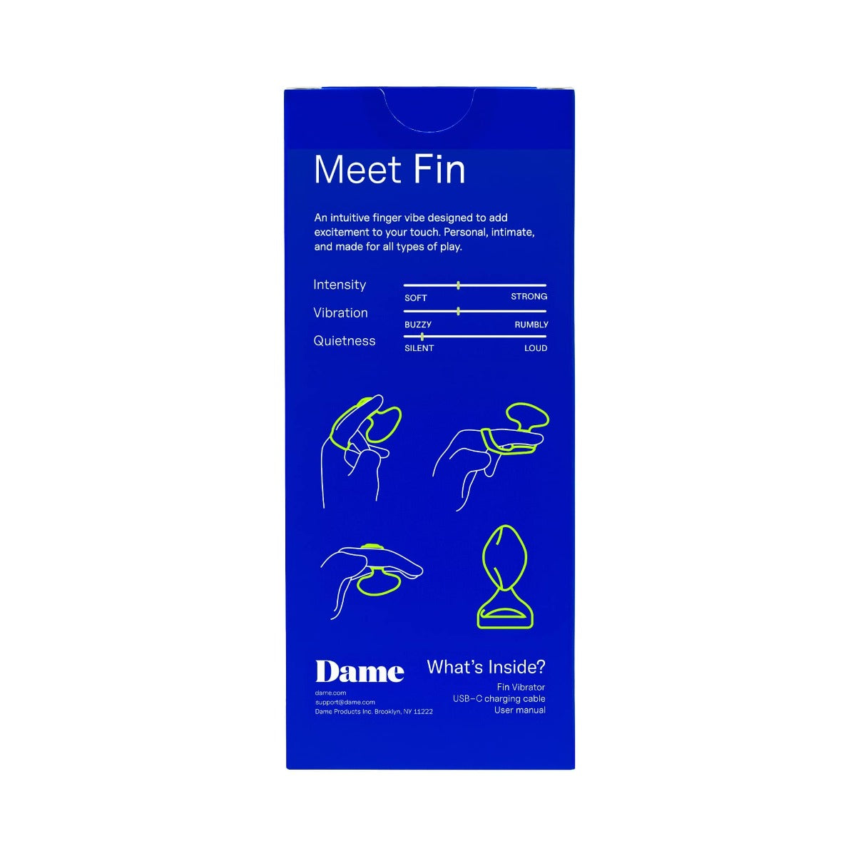 DAME - Fin 2.0 Finger Vibrator - Quartz