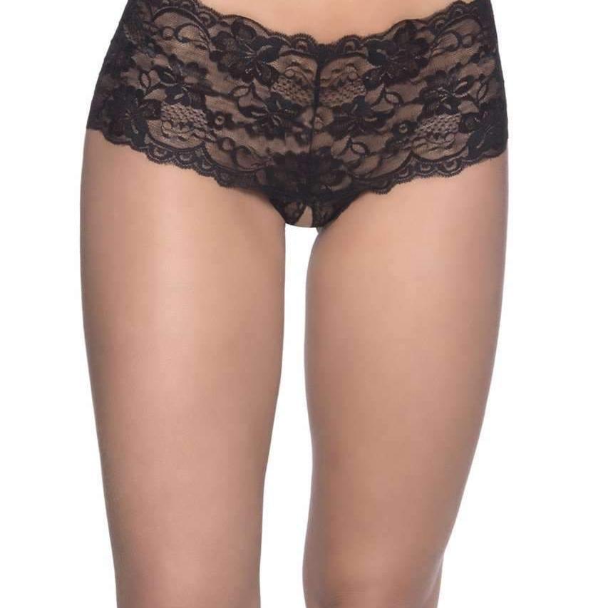 Oh La La Cheri Goodnight Kiss Panty - Black