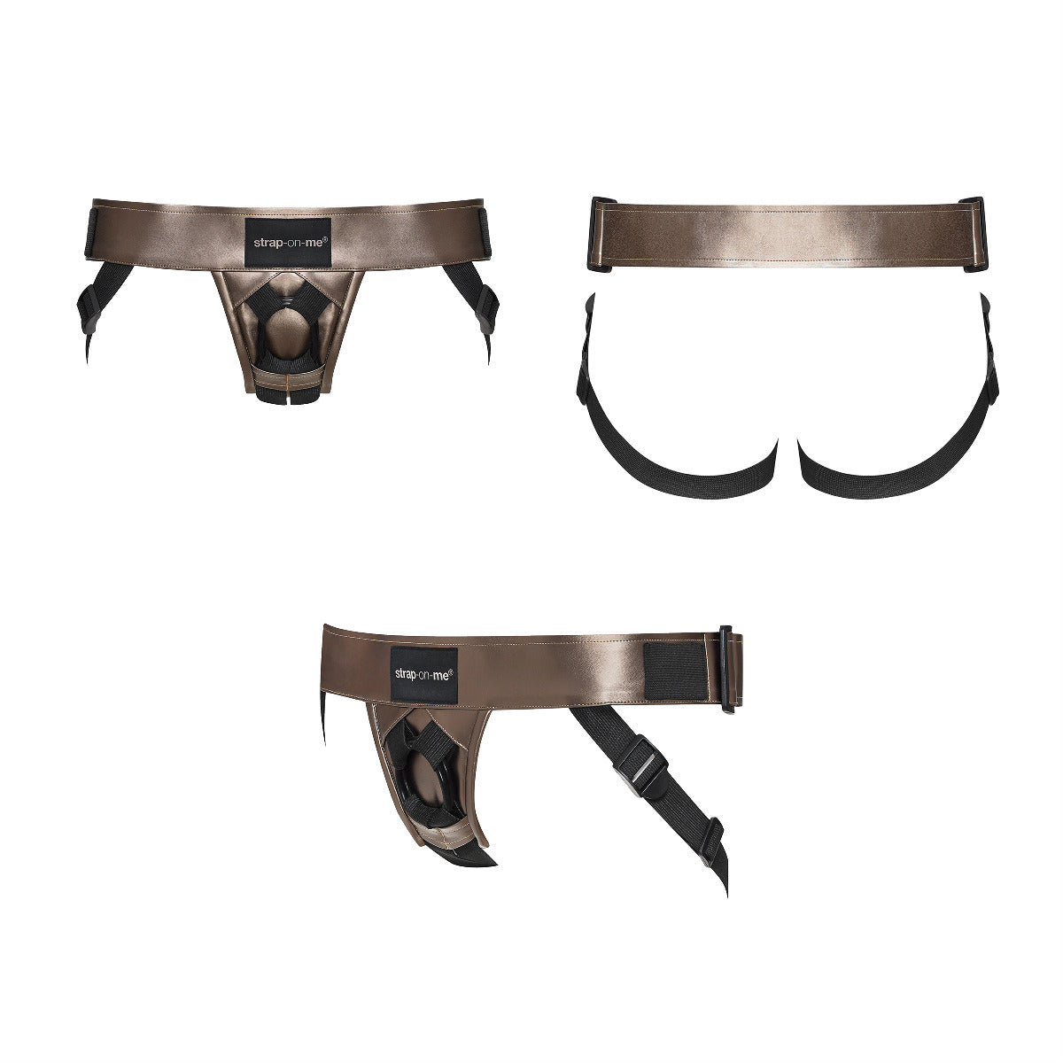 Strap On Me - Leatherette Harness Curious - Bronze