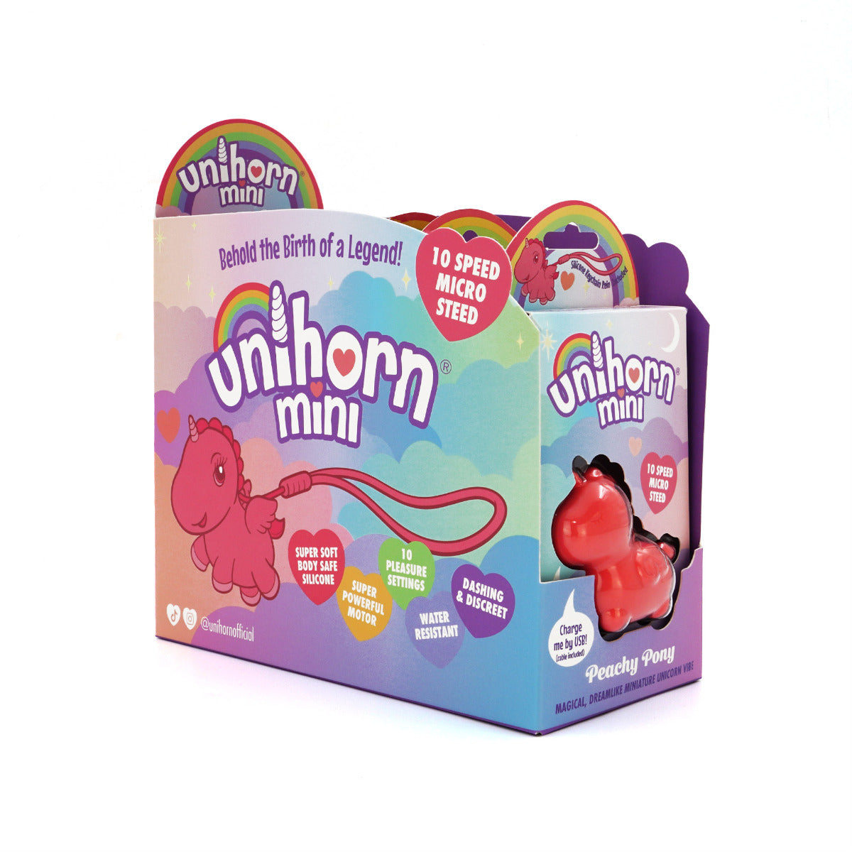 Unihorn Mini POS – Unihorn Peachy Pony – Till Side Display (Flat Packed – Holds 6pcs)