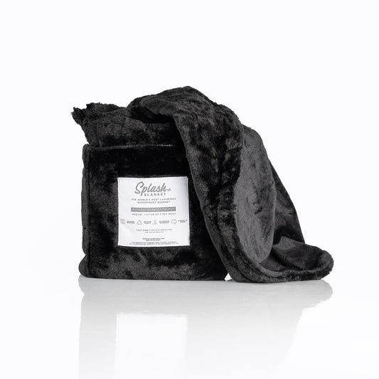 Splash Blanket - Furlush (NON bonded) - Black on Black - Large